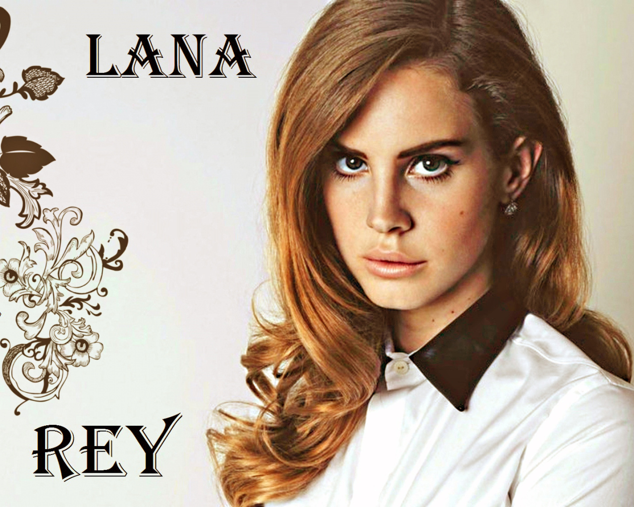 Lana Del Rey в белой рубашке HD