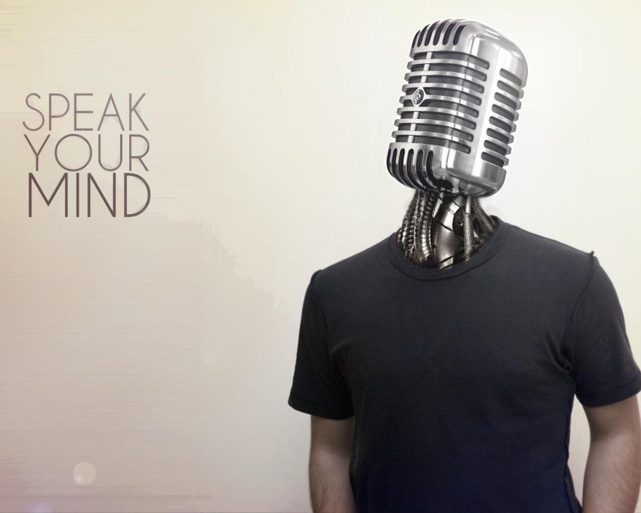 Микрофон вместо головы