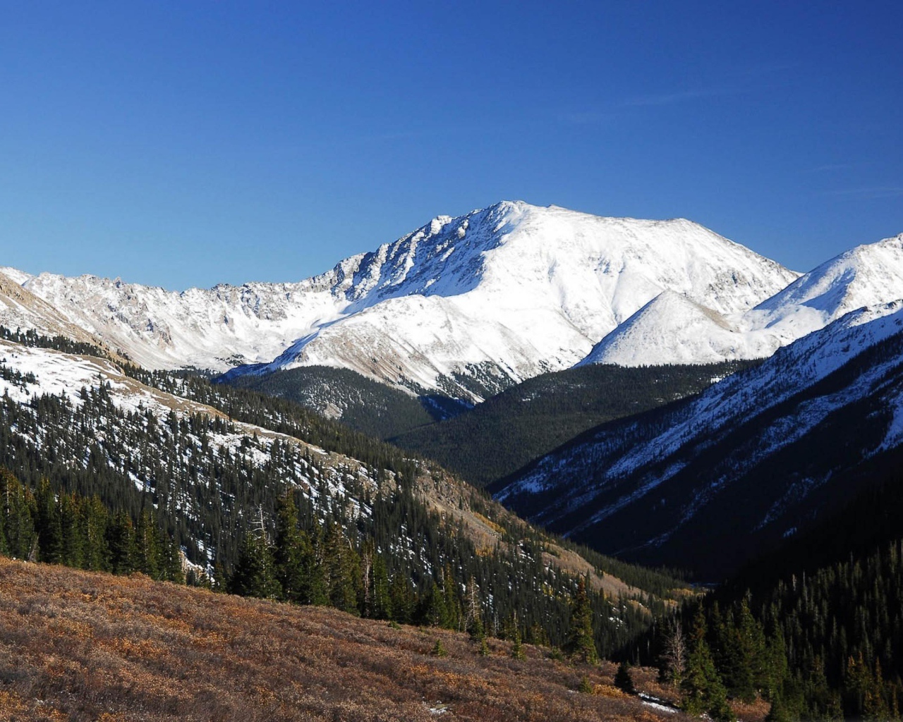 Белые горы на горизонте