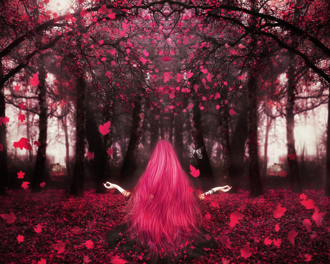 Осень в розовом тоне