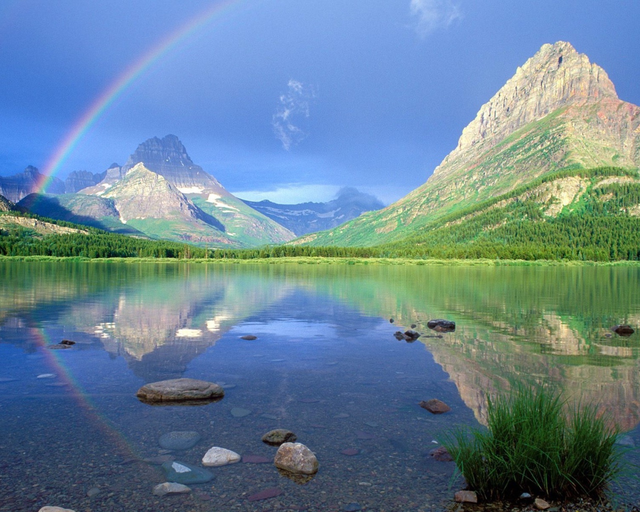 Landscape with a rainbow