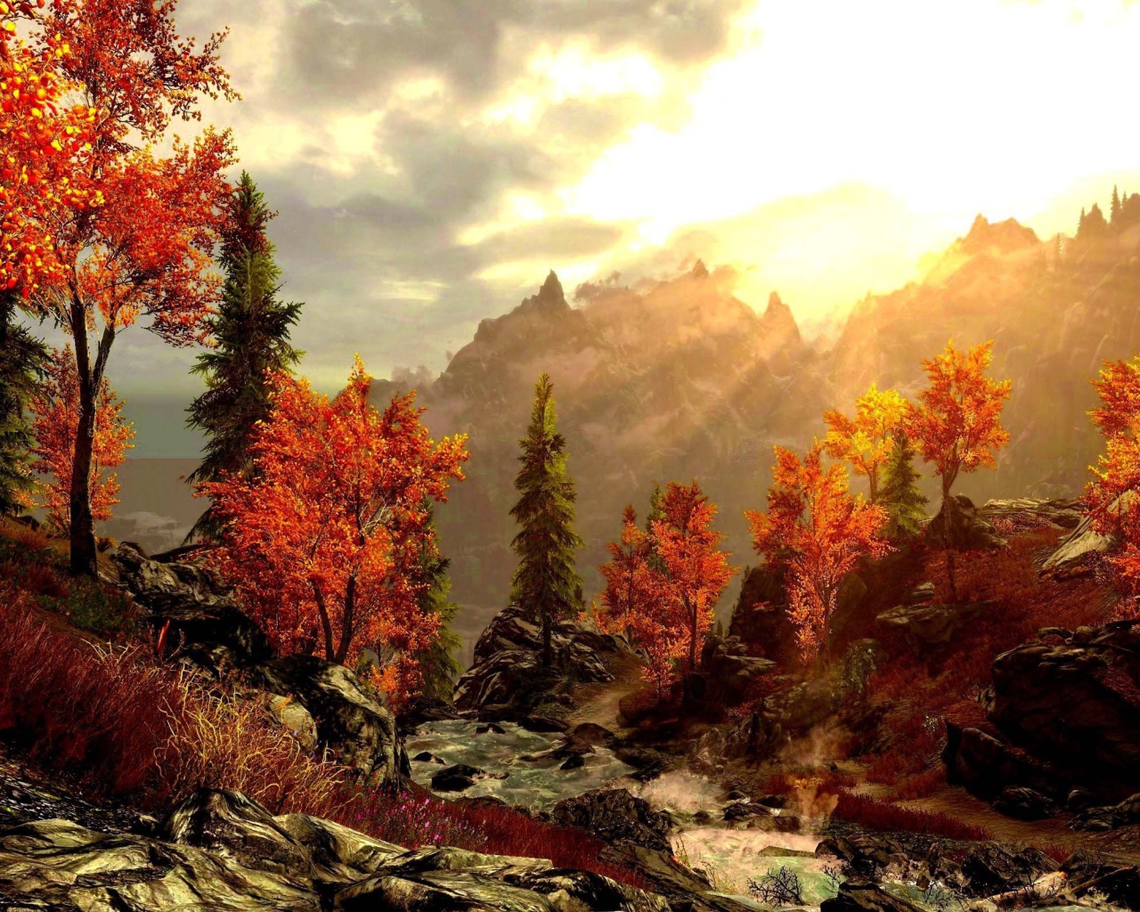 Красивые горы осенью