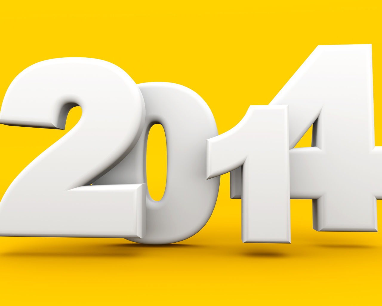 2014 на жёлтом фоне