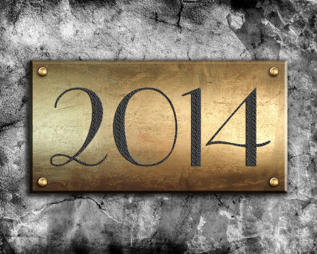 2014 на табличке