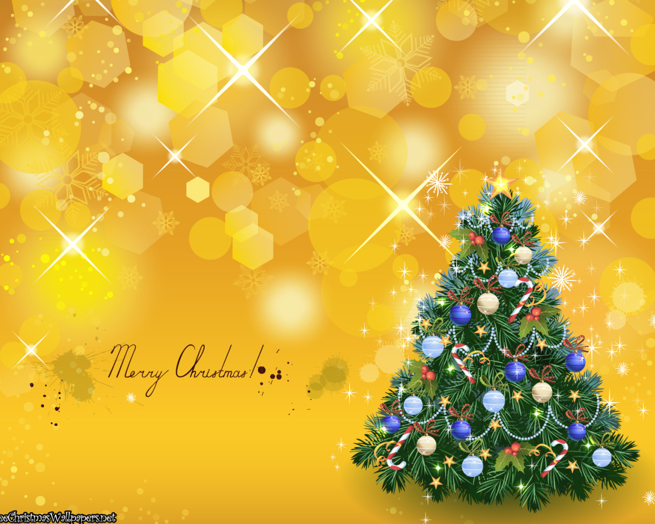 Красивые шарики на новогодней елке 2014