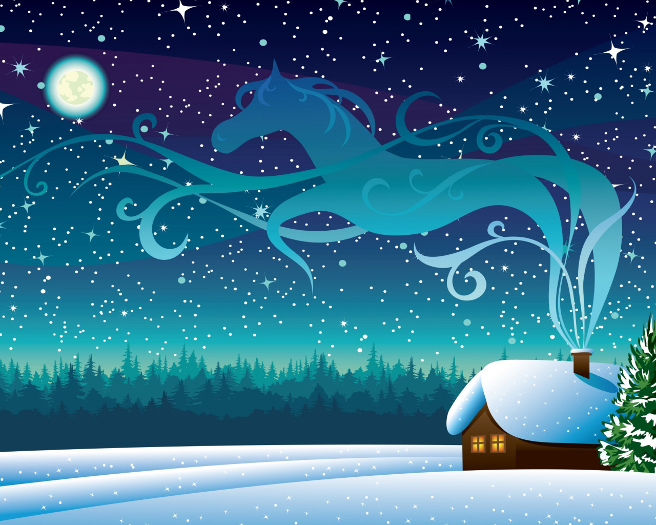 Синяя лошадь