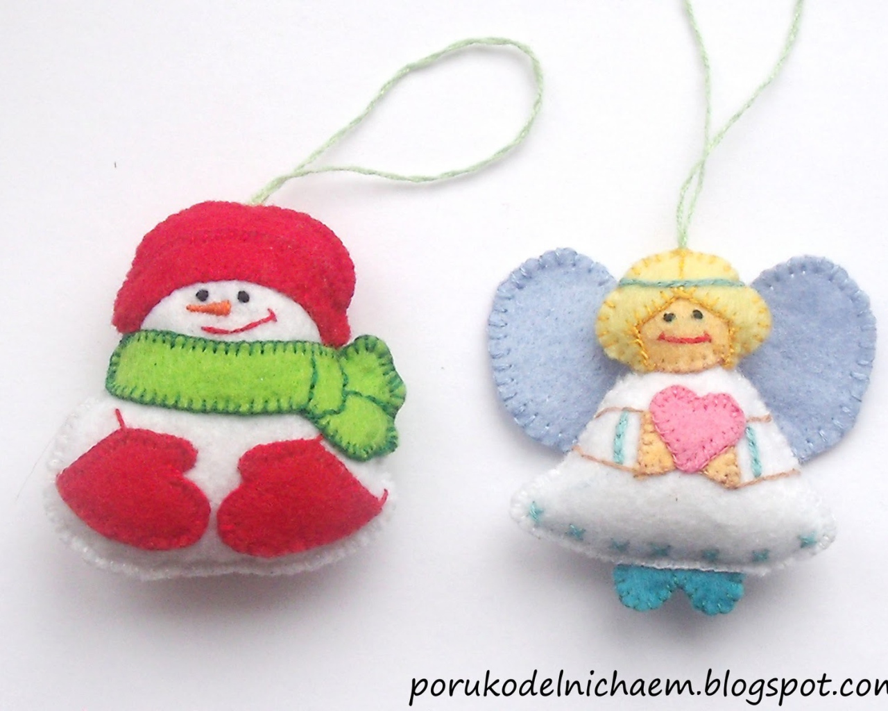 Елочные игрушки из фетра