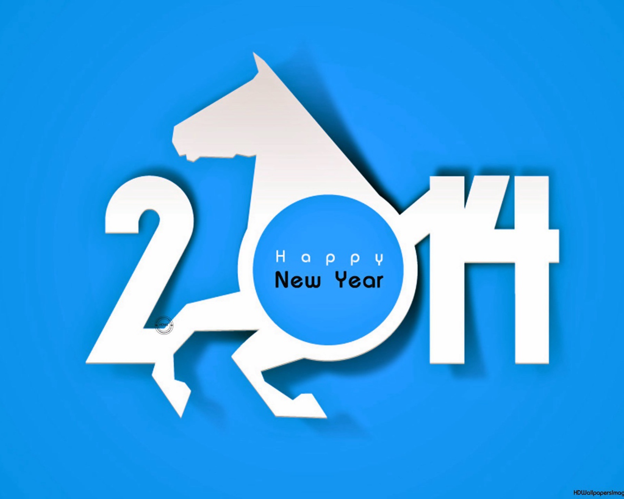 Счастливого Нового Года 2014, креативный рисунок