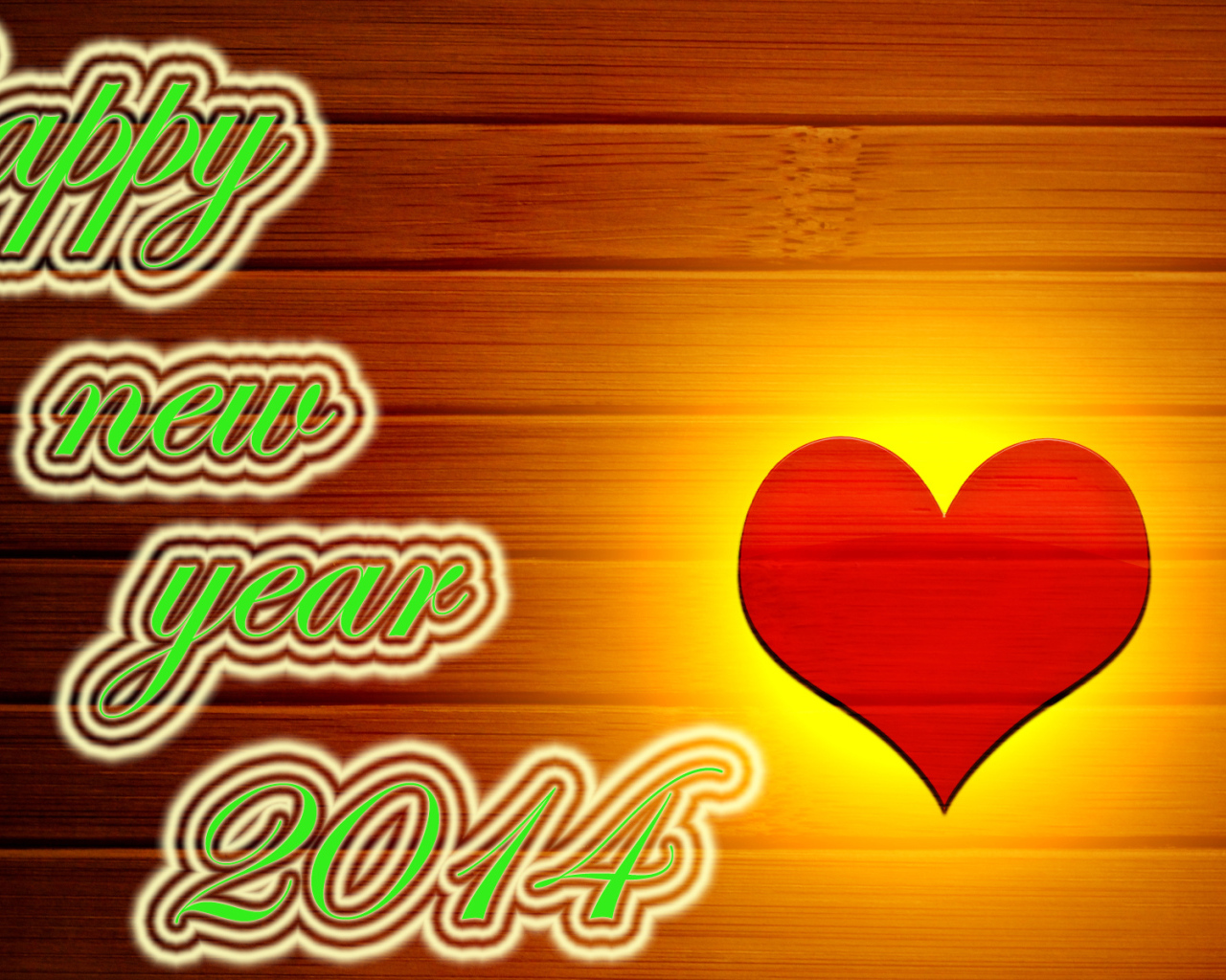 Счастливого Нового Года 2014 и сердце