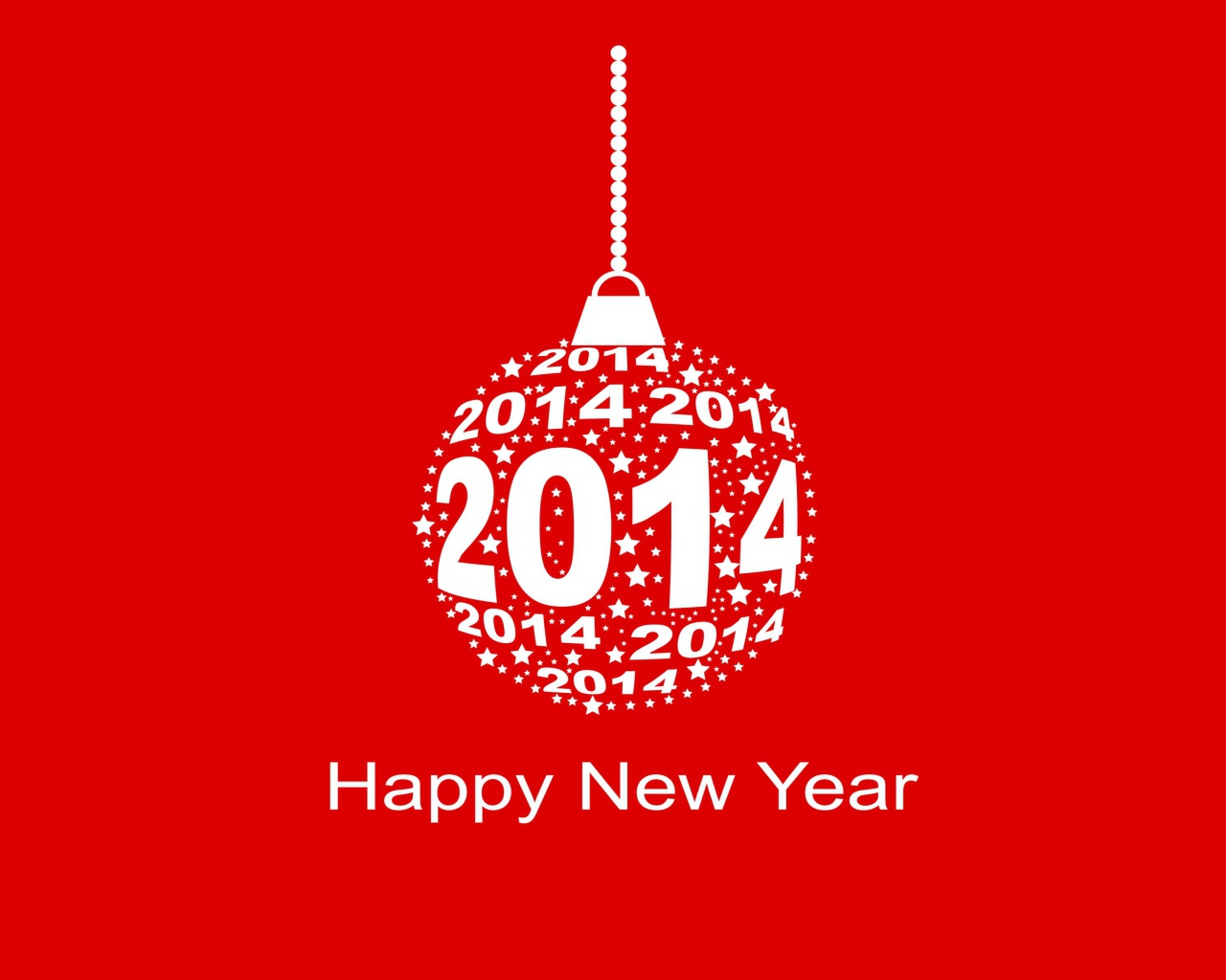 Счастливого Нового Года, красно-белый рисунок