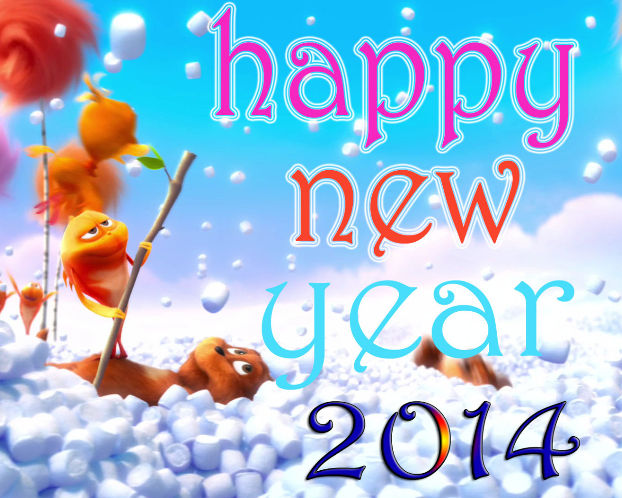 С Новым годом 2014 золотой лошади