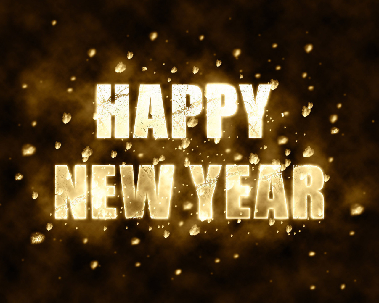 С новым годом, чёрный фон