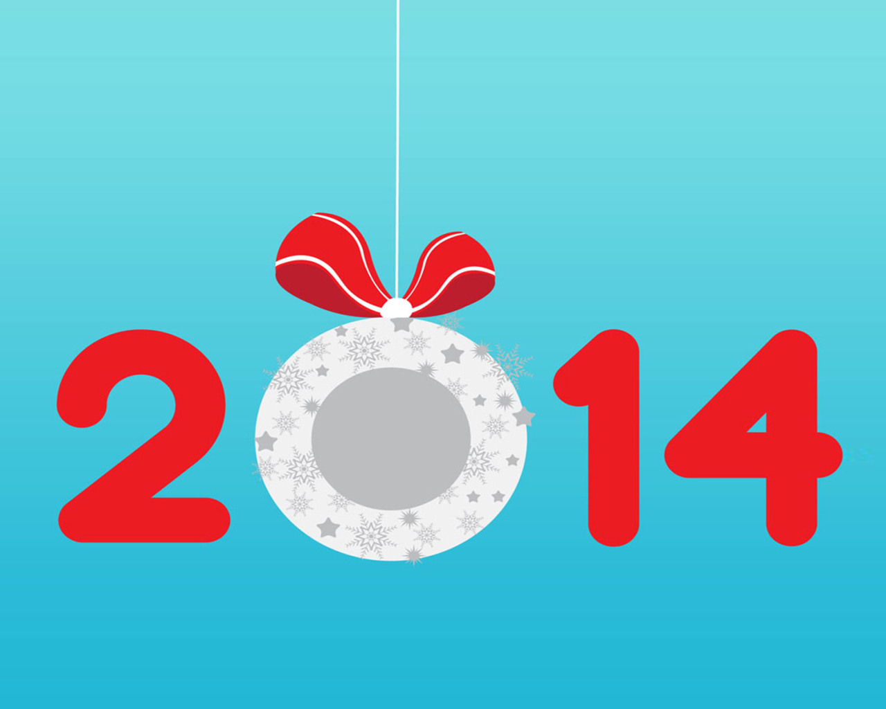 Новый год 2014, голубой фон