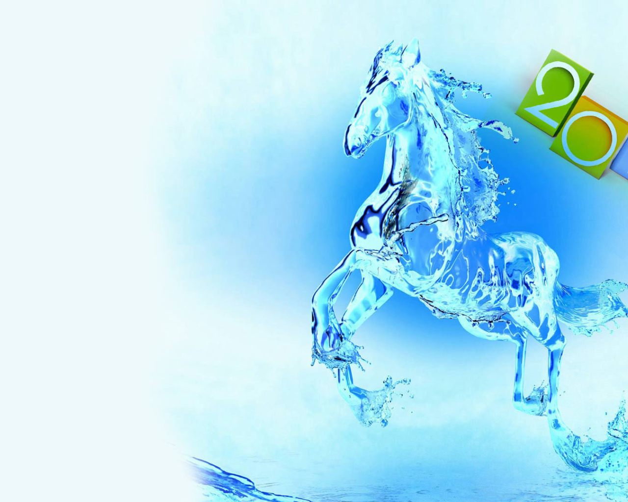 Новый 2014 Год синей лошади