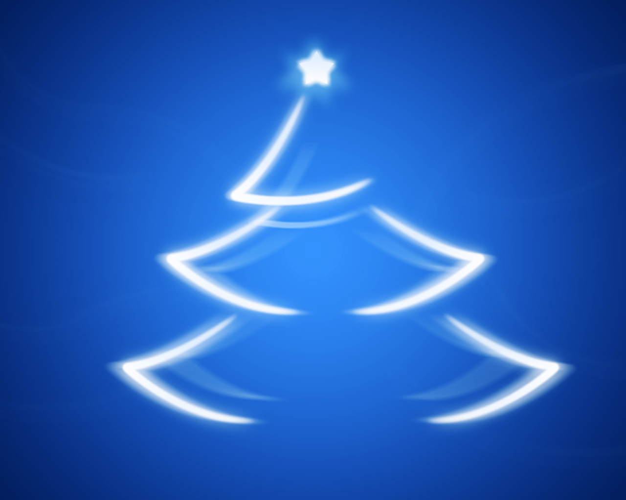 Новогодняя елка на синем фоне