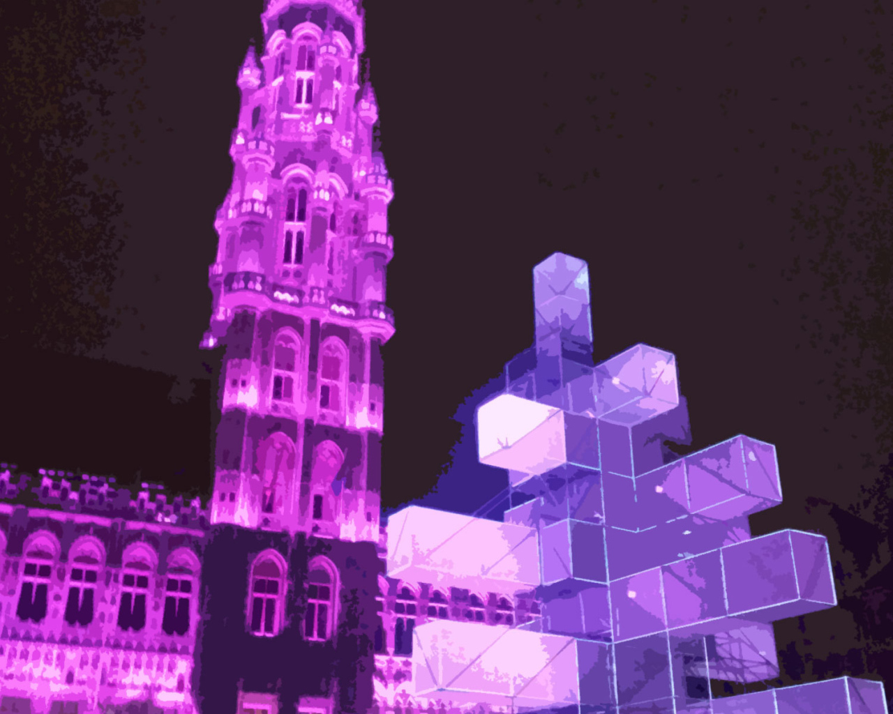 Новогодняя елка из кубиков