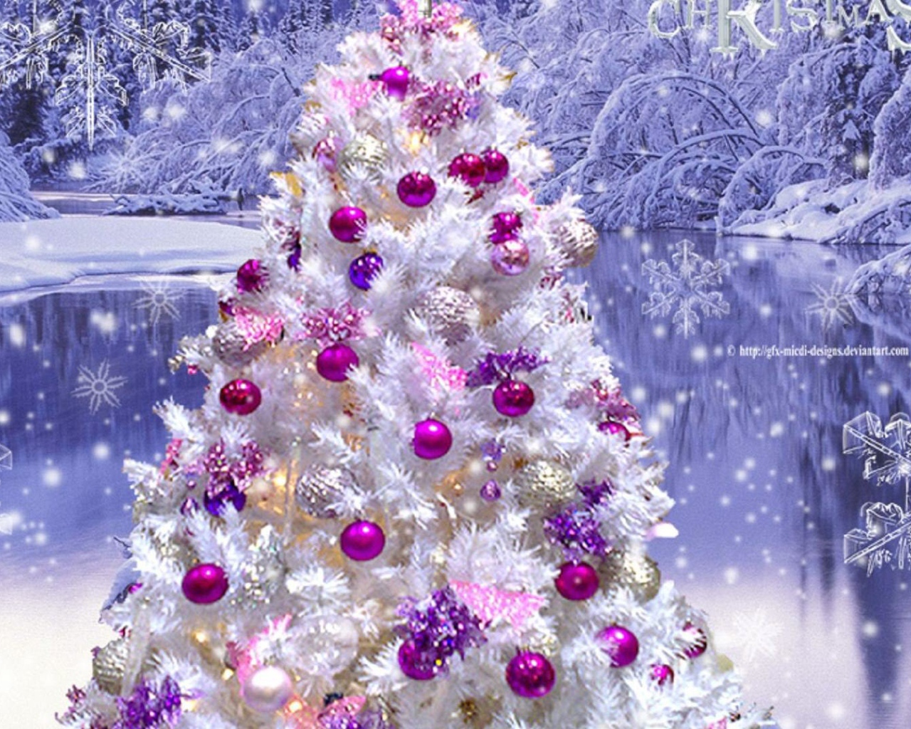 Розовая Новогодняя елка