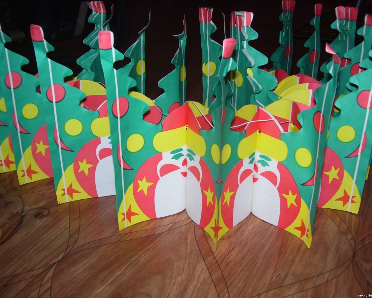 Дед мороз гирлянда