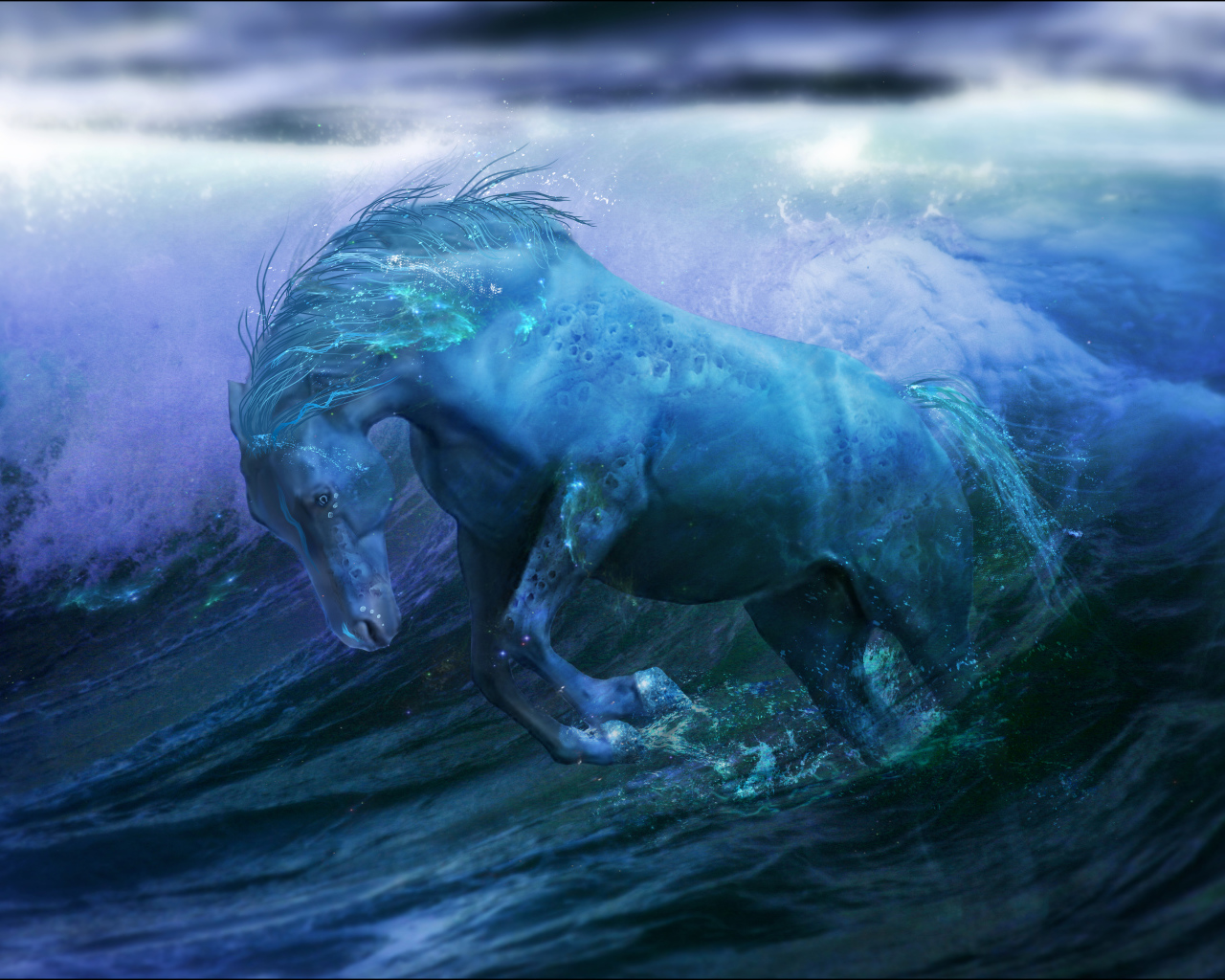 Голубая лошадь