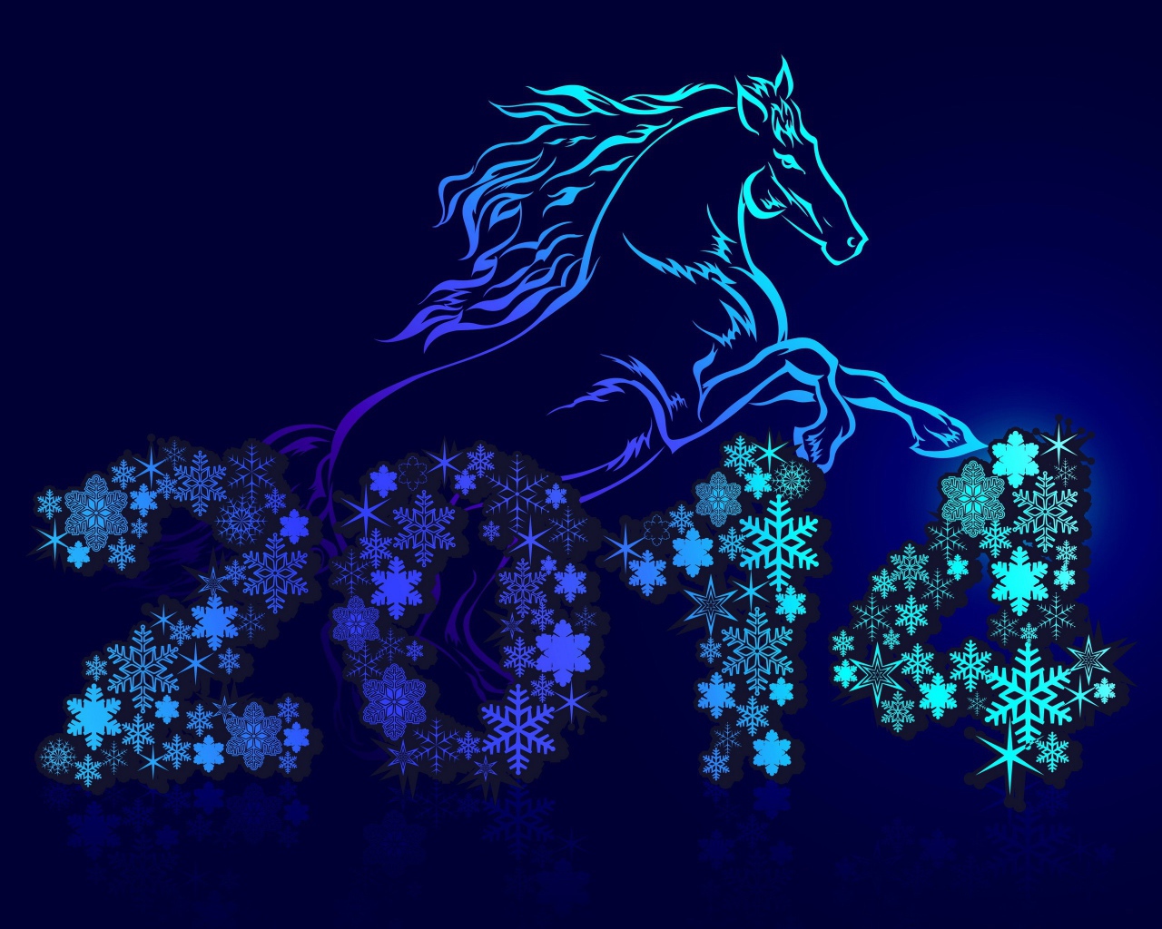 Новый год лошади