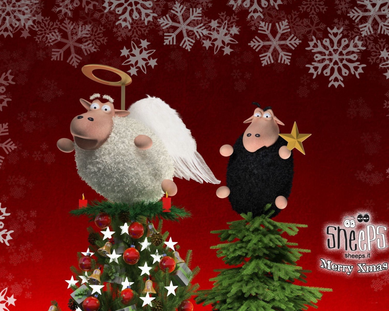 Две овечки на Рождестве