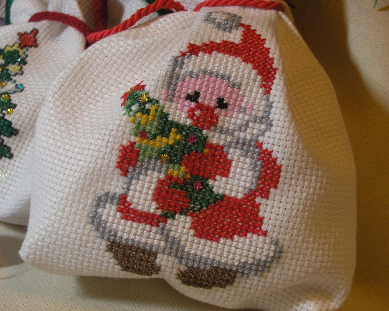 Bышивка дед мороз