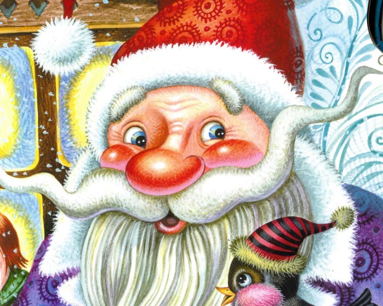 дед мороз - красный нос. мороз красный нос детская. мороз рисунок. мороз красный нос детская. морозко толстой.