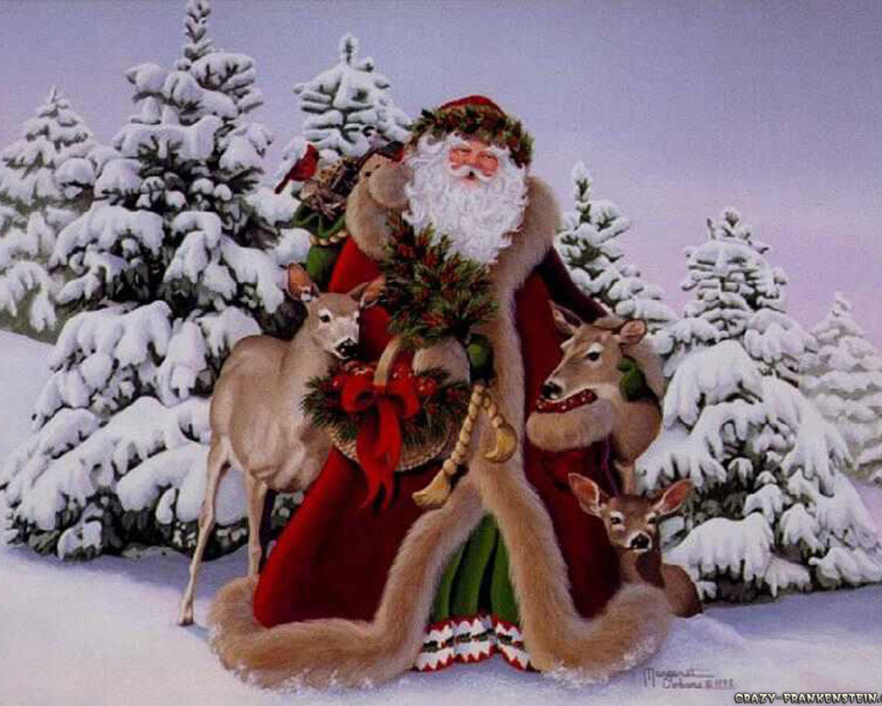 Дед мороз в лесу