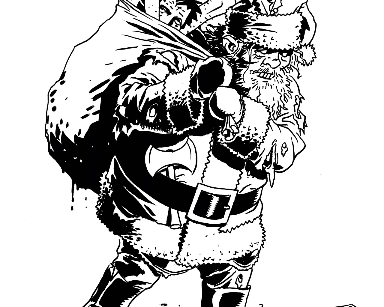 3омби дед мороз