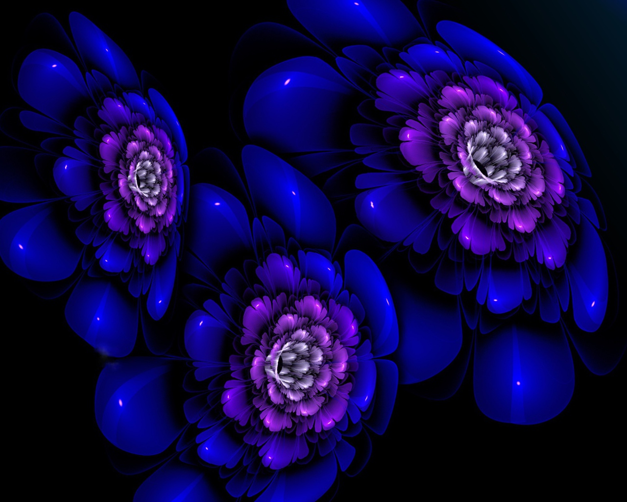 Blue flower abstraction
