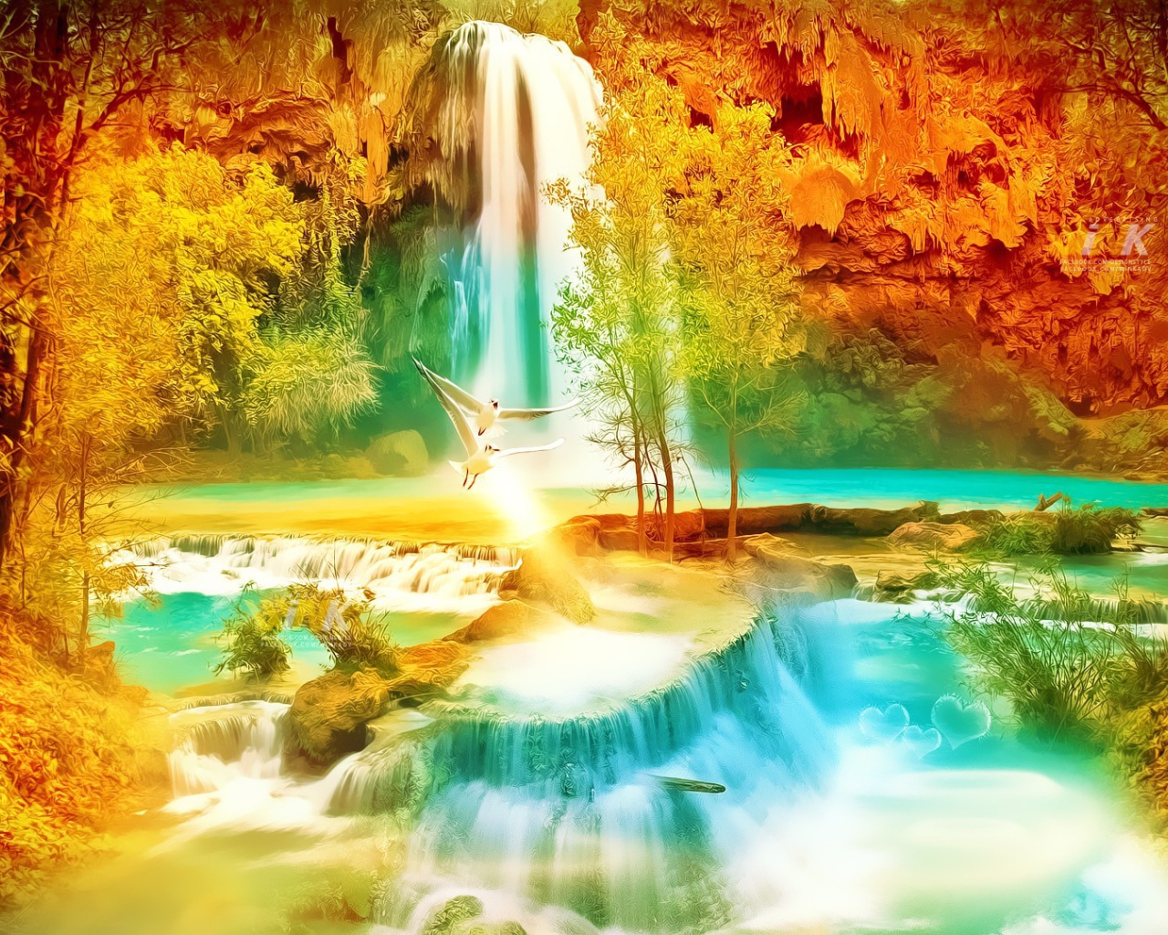 Экспозиция с водопадом