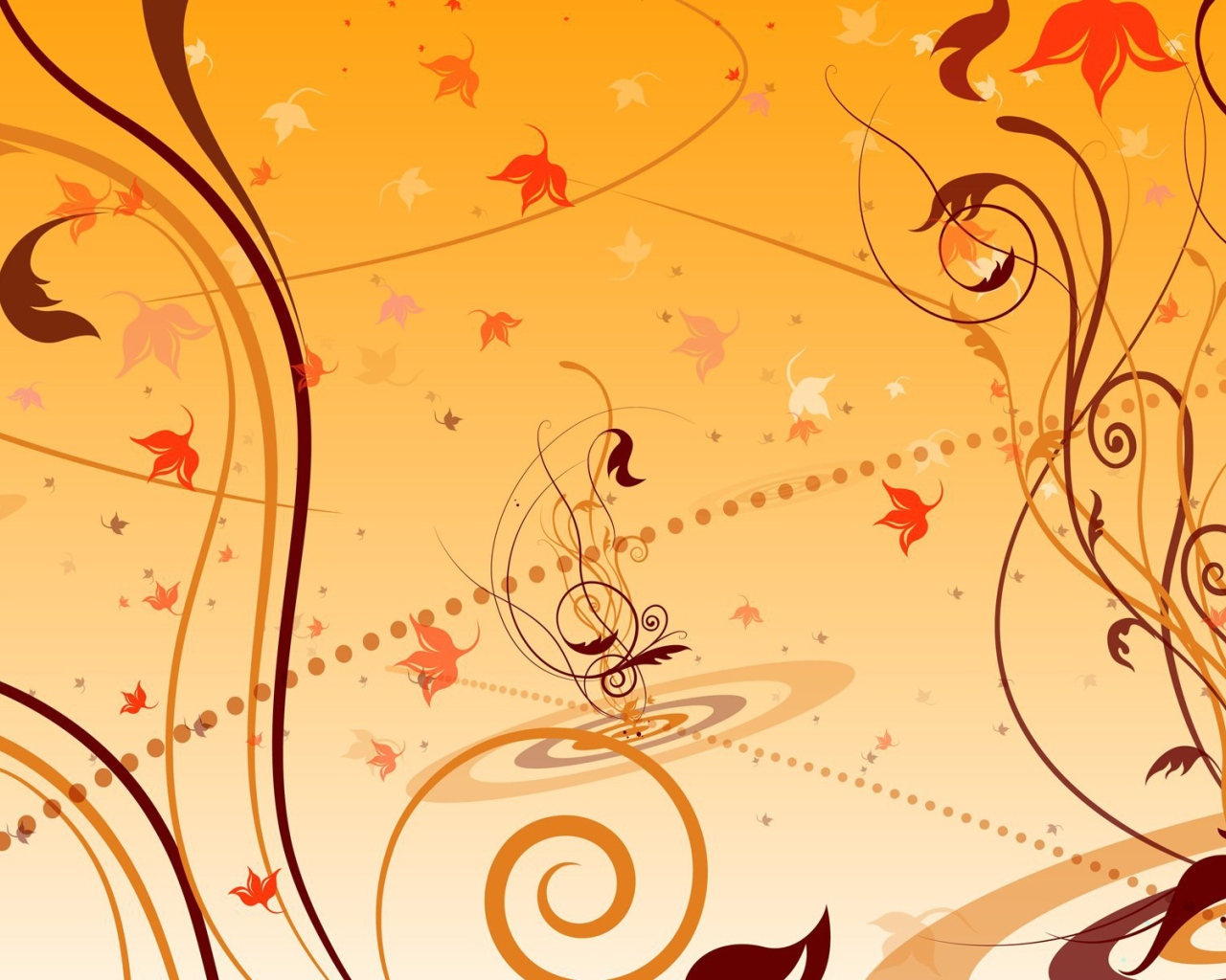 Рисунок в оранжевых тонах