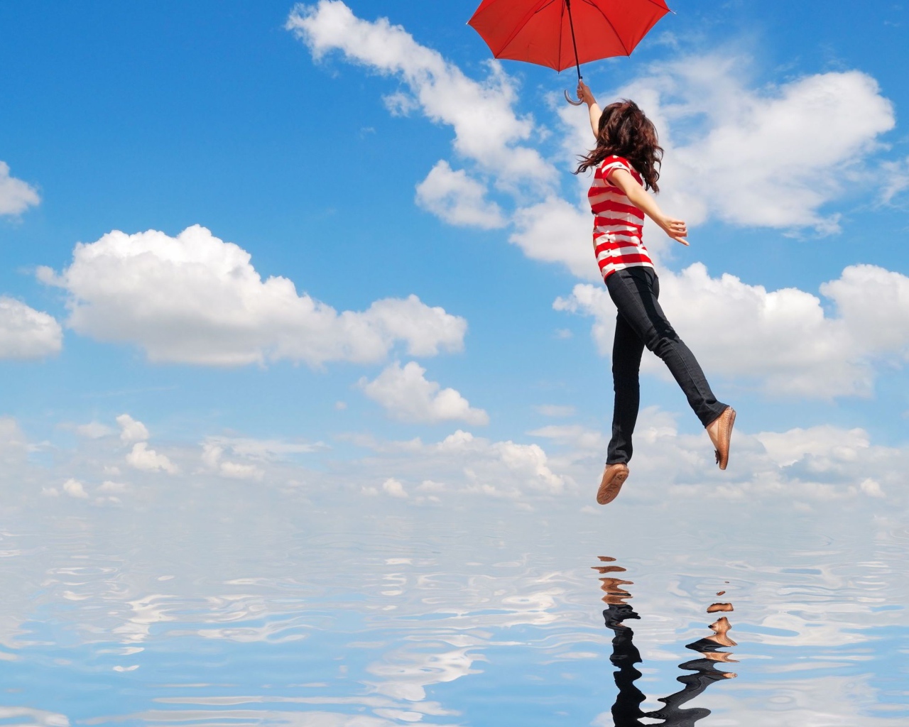 Полет на зонтике