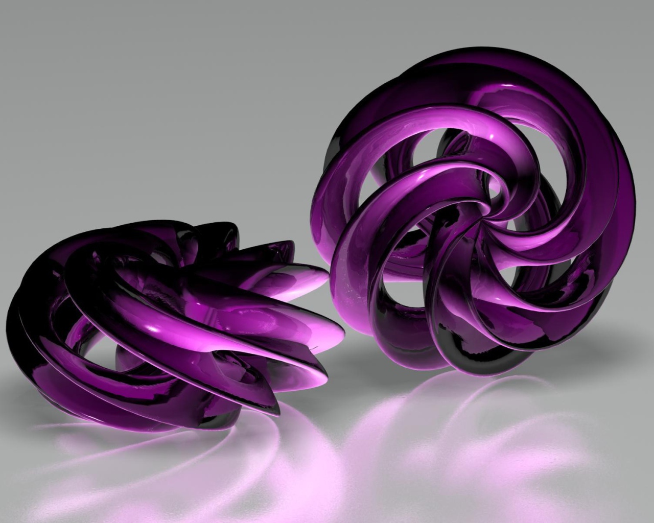 Объемные фиолетовые формы