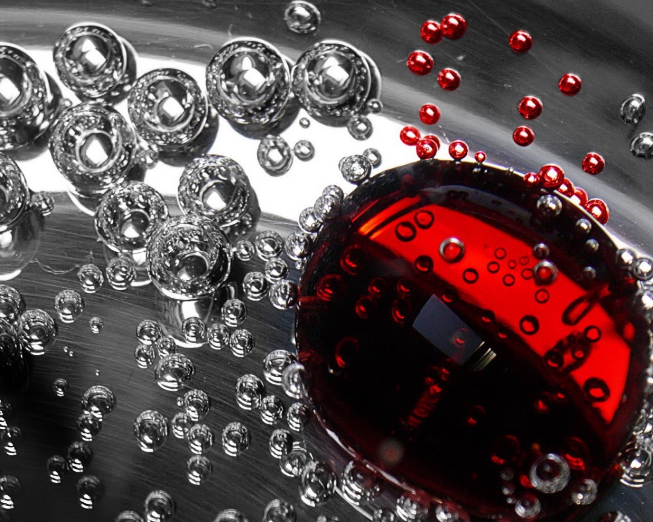 Абстракция с пузырьками воды