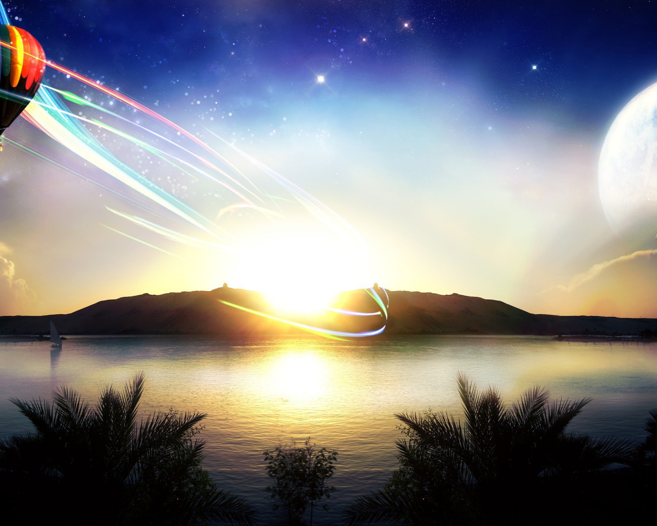 Цифровая графика воздушным шаром