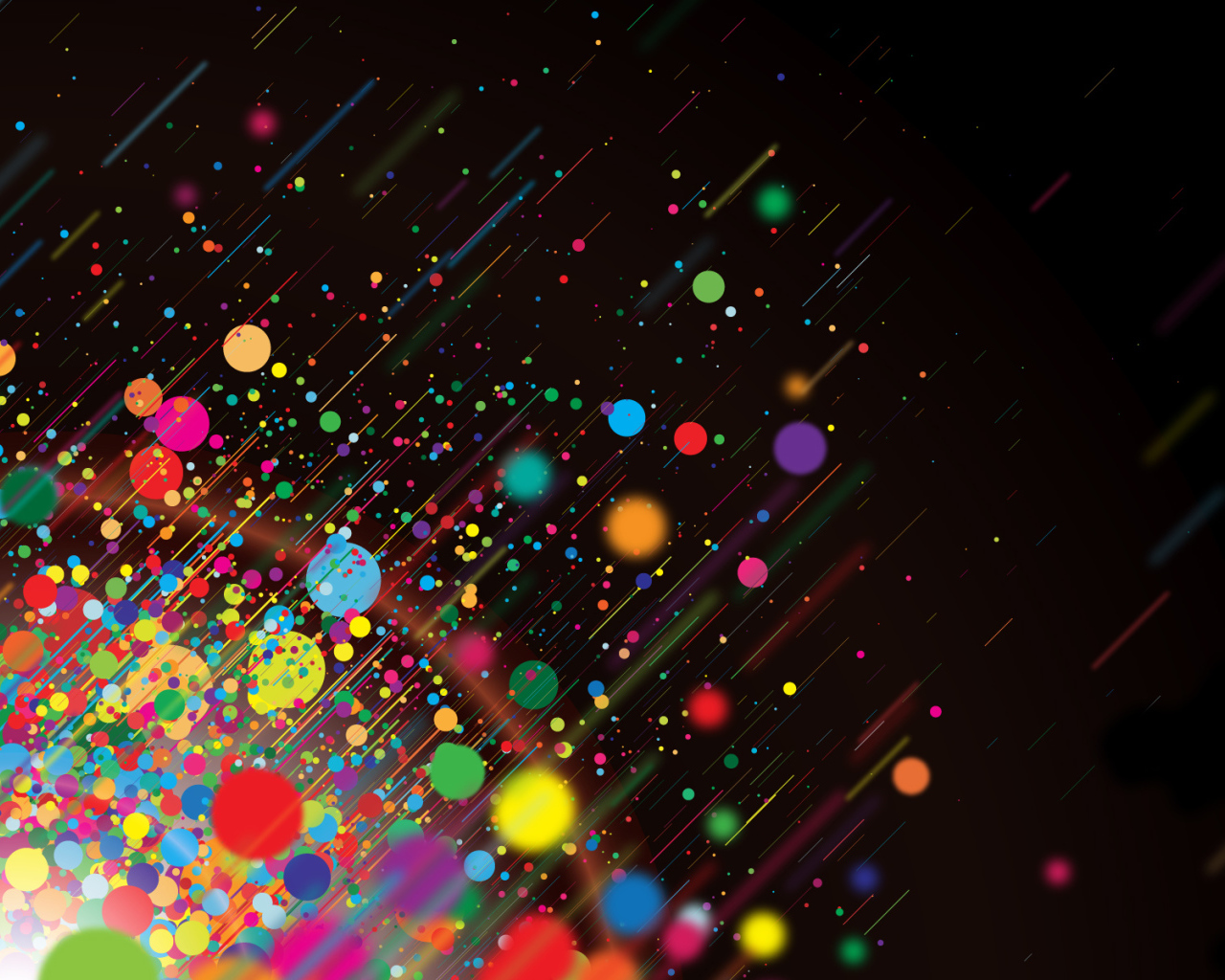 Летящие разноцветные шары