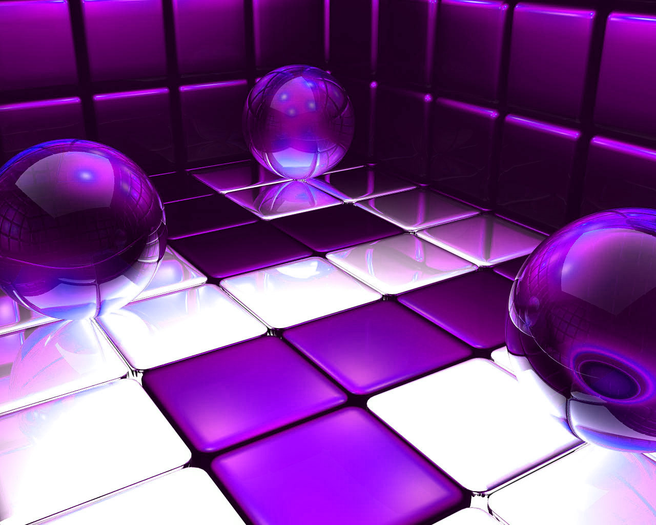 Фиолетовые шары