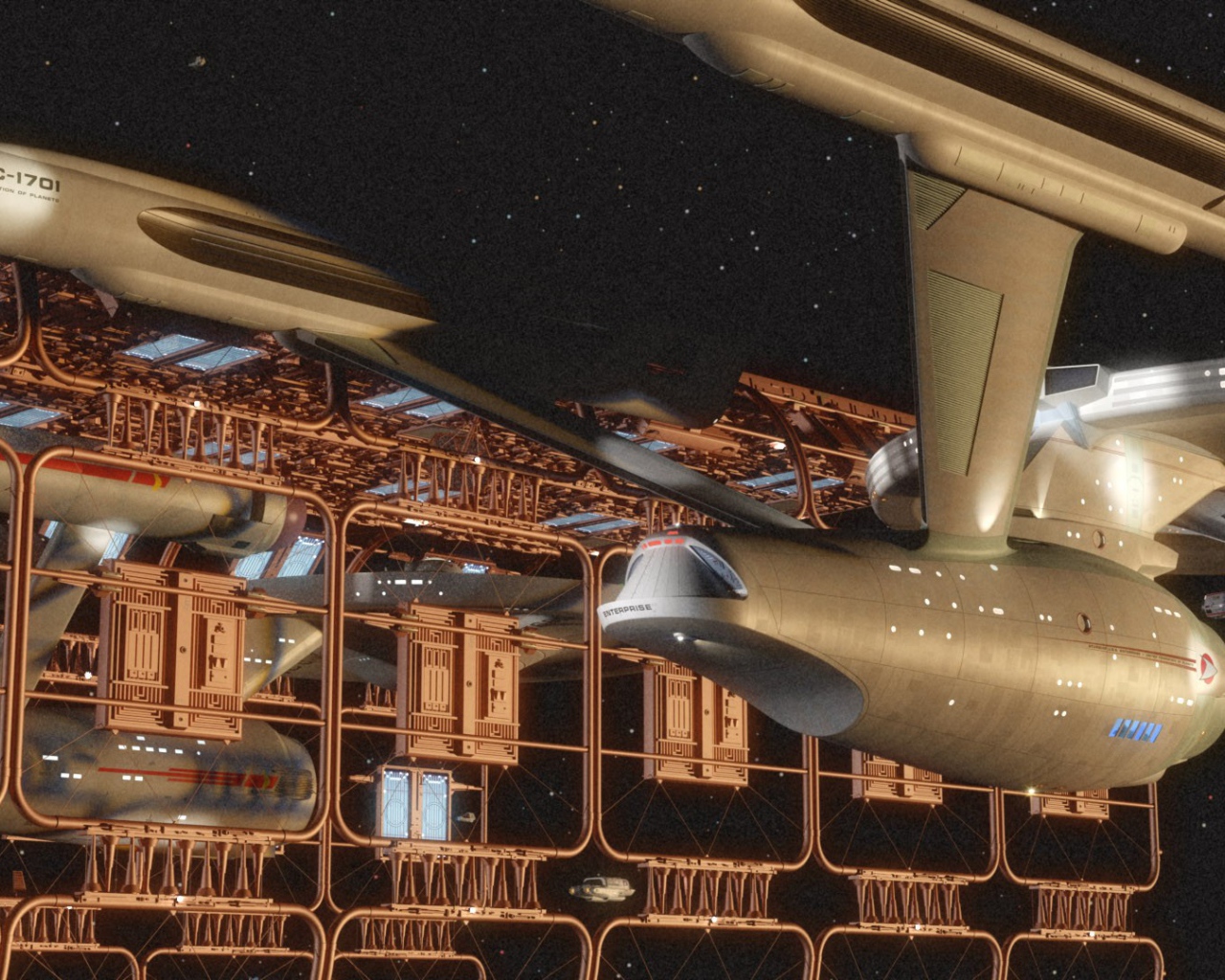 Космический корабль на стоянке