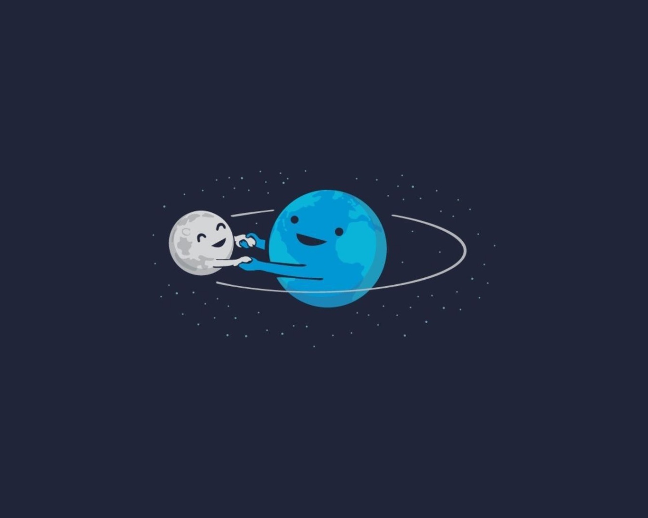 Земля и Луна танцуют