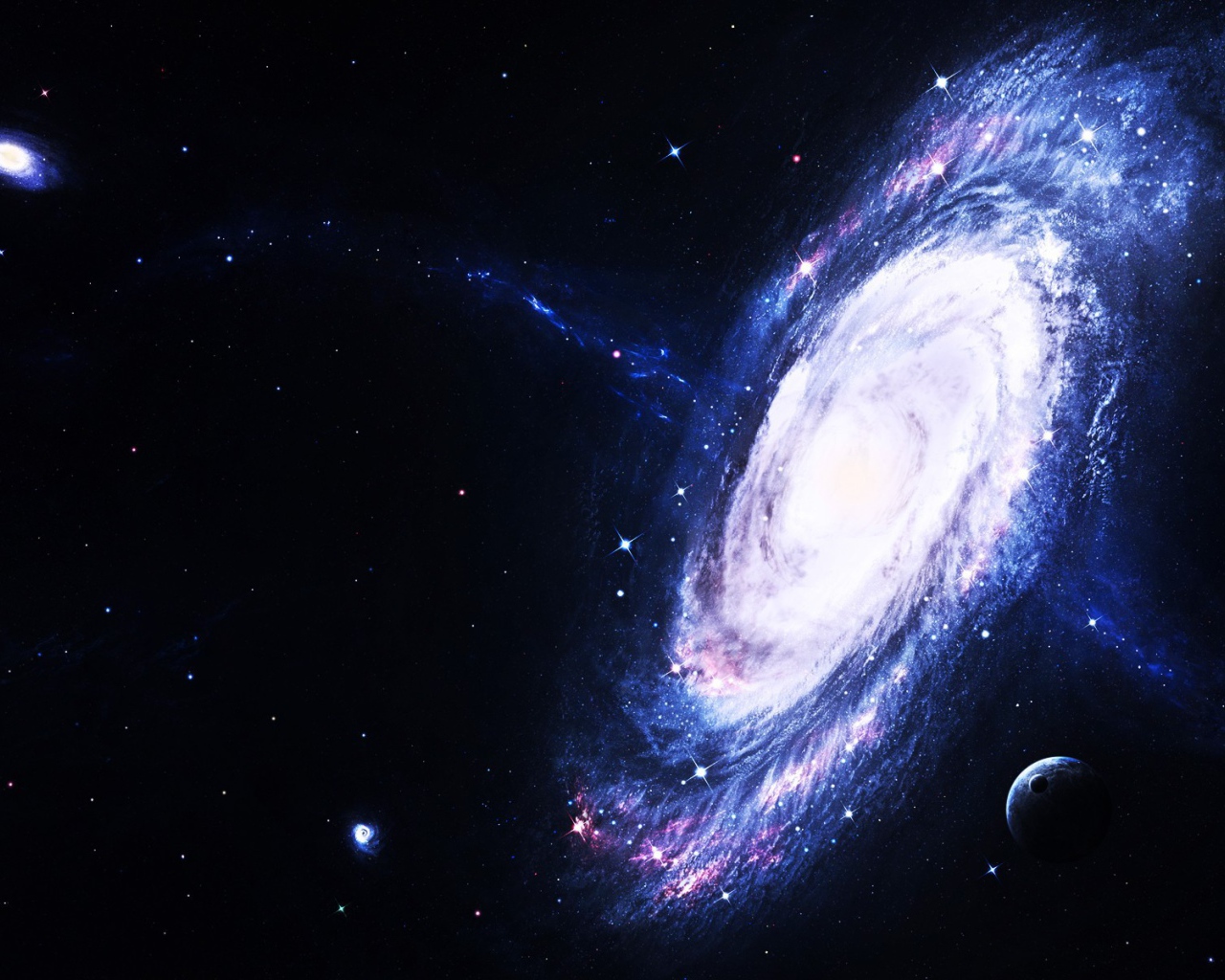 Спиральная галактика в космосе