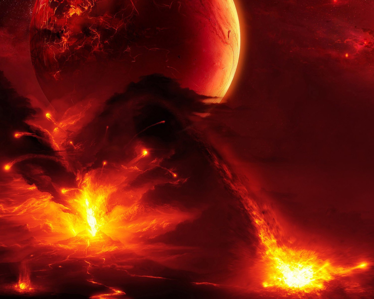 Брызги лавы