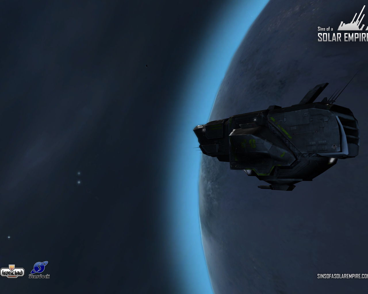 Космический корабль летит вокруг планеты