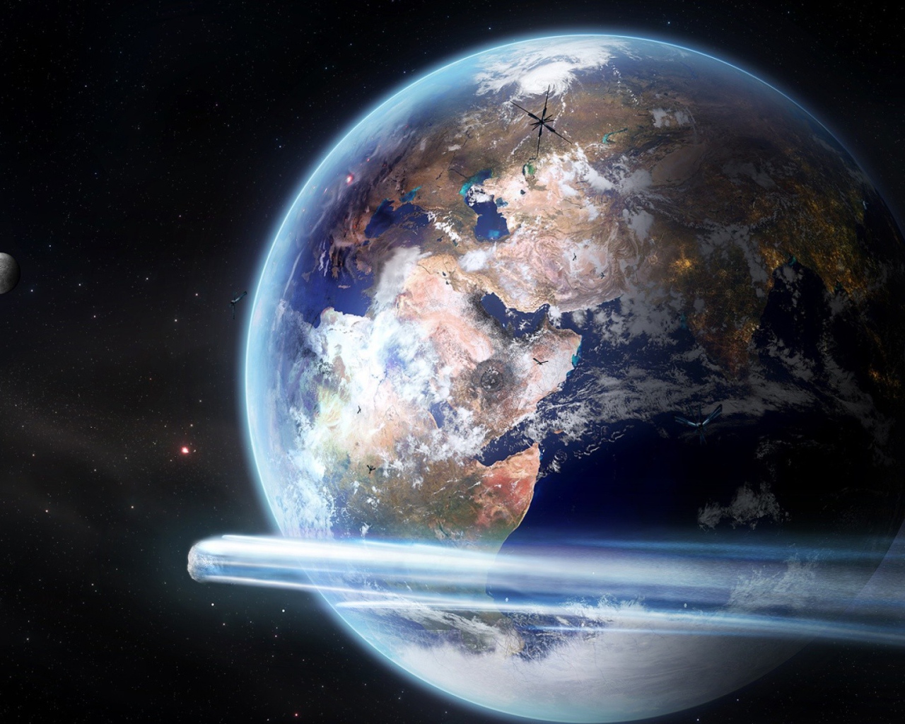 Вид на землю из космоса