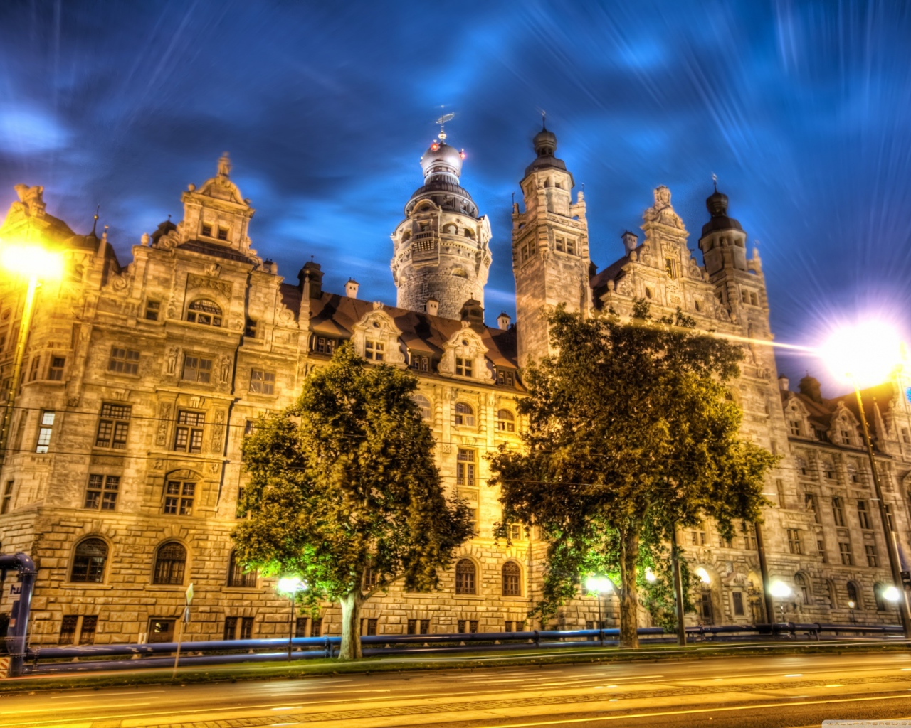 Лейпциг ночью