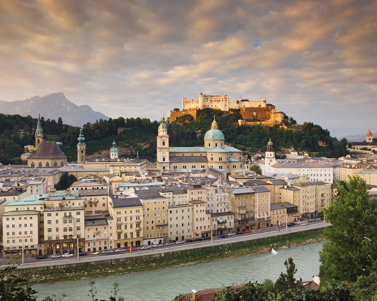 	 Австрия Зальцбург замок пейзаж