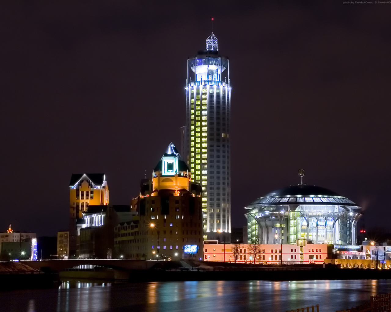 Архитектура Москвы в ночное время