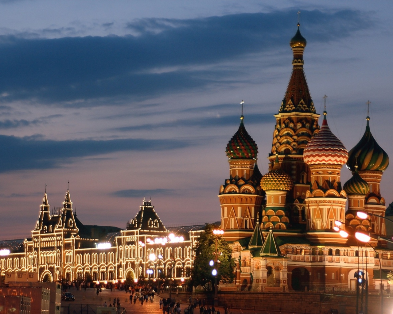 Московский пейзаж вечером