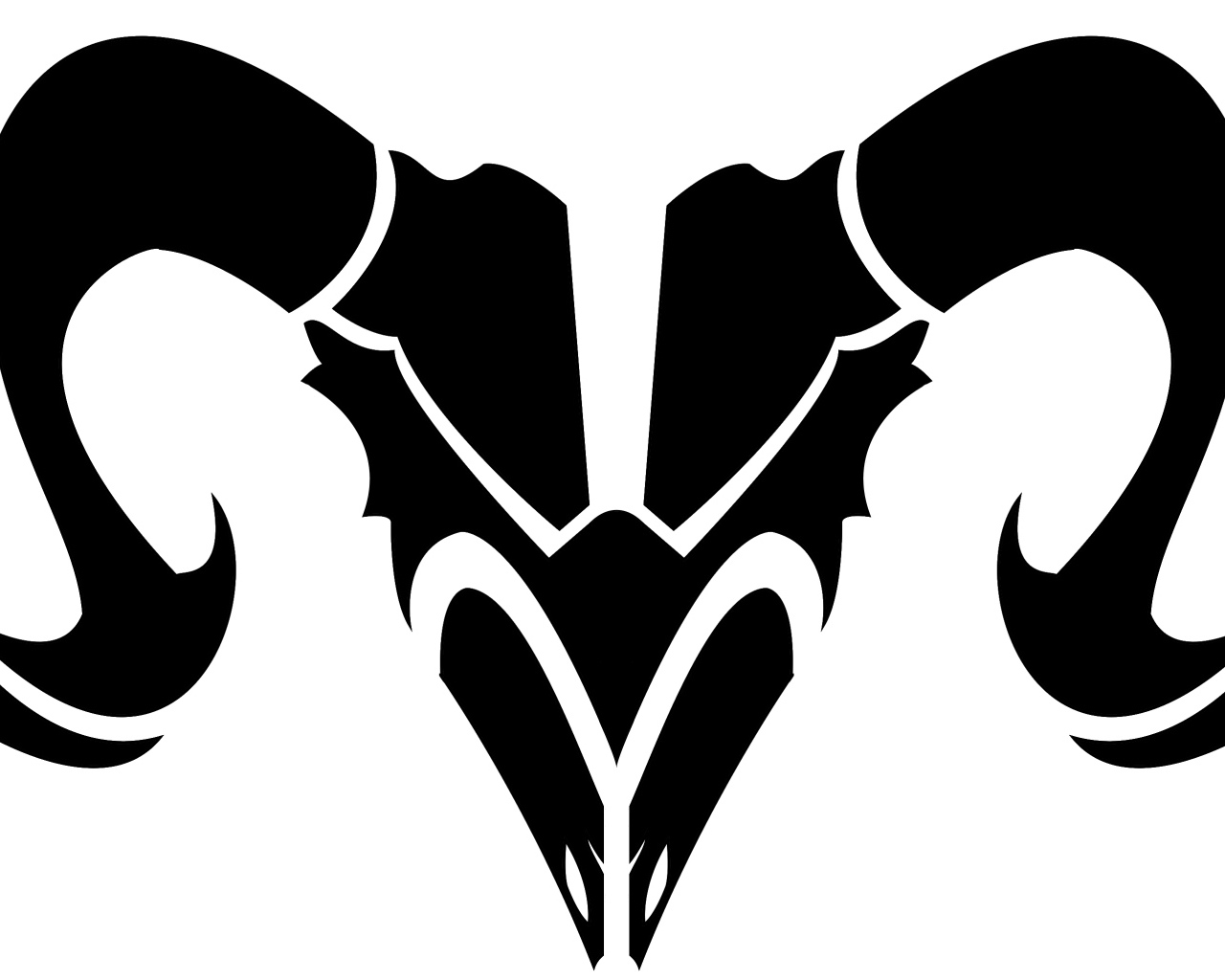 Овен, чёрно-белая картинка