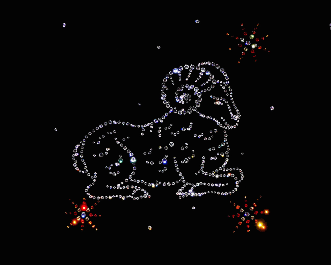 Овен из драгоценных камней